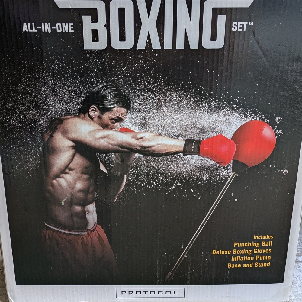 All-in-One Boxing Set with Red Gloves